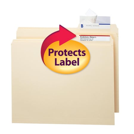 Smead Self-Stick Label/Tab Protectors, 3-1/2"x1-11/16", 100/PK, CL 5PK SMD67600